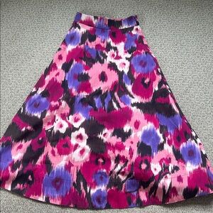 NWOT Figue Vibrant Pink and Purple Brushstroke Maxi Skirt